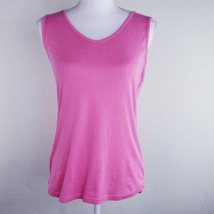 The Talbots Tee Sleeveless Pima Cotton Top Pink